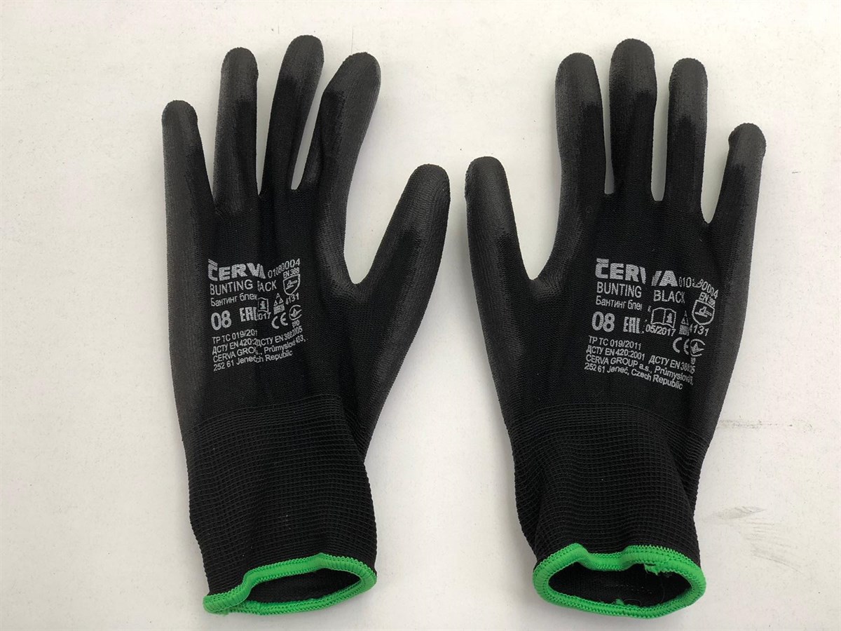 CERVA PU ELDİVEN BUNTING BLACK EVOLUTION
