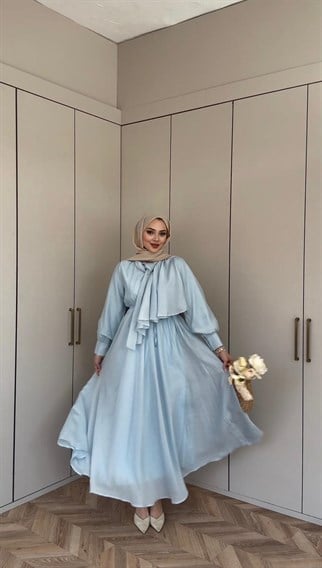 HR-0512H&R ButikHew - Molis Elbise Mavi