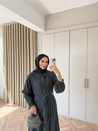 HR-0408H&R ButikTB-Eqşi Modal Elbise Antrasit