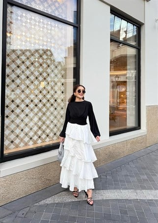 HR-1344H&R ButikTb - Kat Kat Etek Beyaz