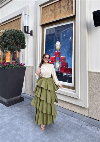 HR-1344H&R ButikTb - Kat Kat Etek Yeşil