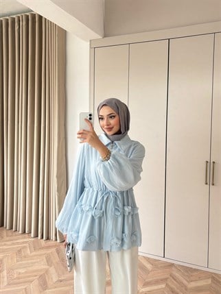 HR-0270H&R ButikFerilas Gömlek Bebe Mavi