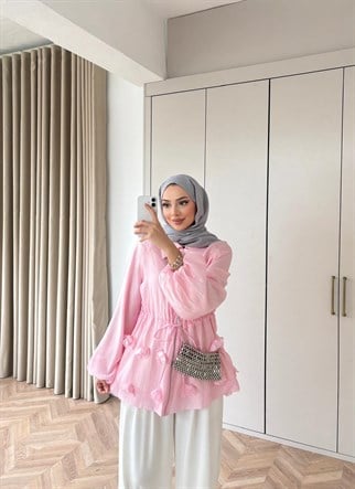 HR-0270H&R ButikFerilas Gömlek Pembe