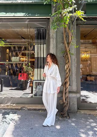 TAKM-1751H&R ButikEyla Oysh Takım Beyaz