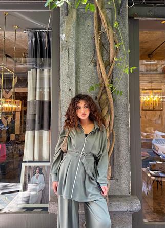 TAKM-1751H&R ButikEyla Oysh Takım Haki