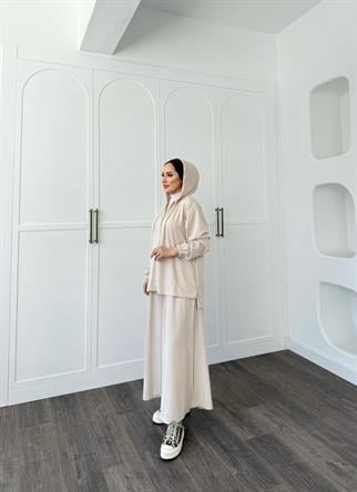 TAKM-1751H&R ButikLoda Oysh Takım Krem