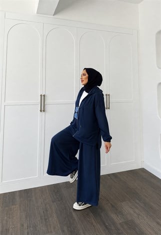 HR-1265H&R ButikLoda Oysh Takım Lacivert