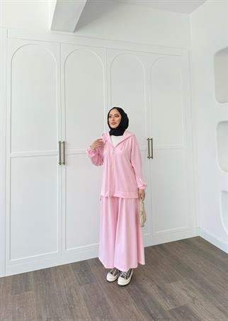 TAKM-1751H&R ButikLoda Oysh Takım Pembe