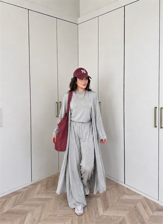 HR-0998H&R ButikPW- Edas 3'Lü Takım Gri