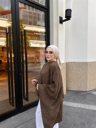 HR-1123H&R ButikTB - Gale Midi Modal Tunik Kahve