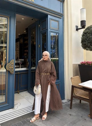 HR-1179H&R ButikTB - Güla Tunik Kahve