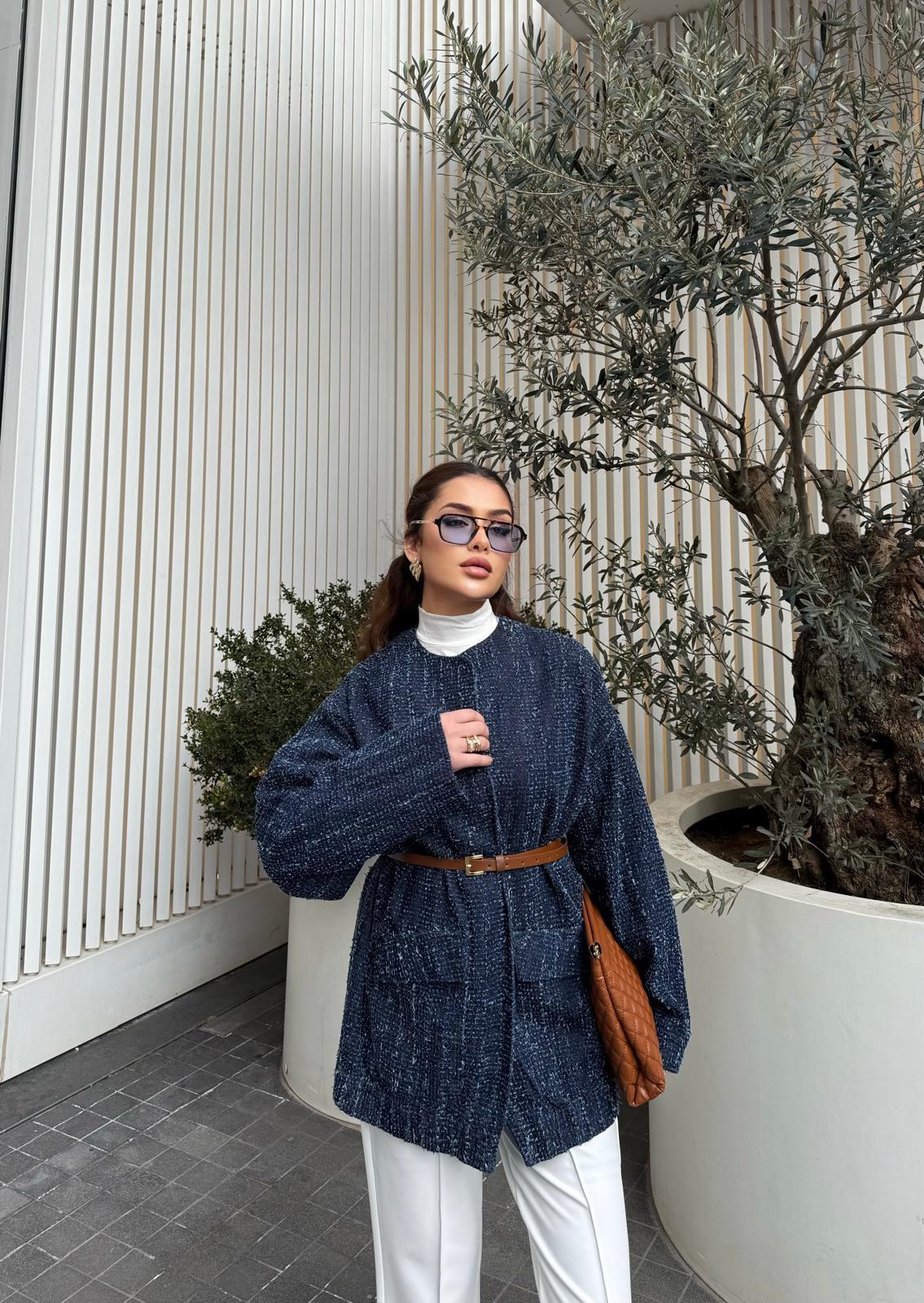 Ceket-132H&R ButikJolie Seyyar Kuşaklı Ceket