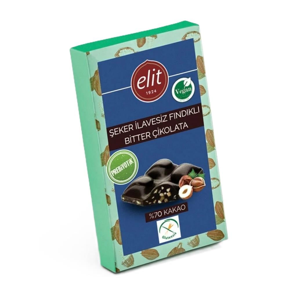 ELİT PREBİYOTİK ŞEKERSİZ FINDIKLI BİTTER 60 GR