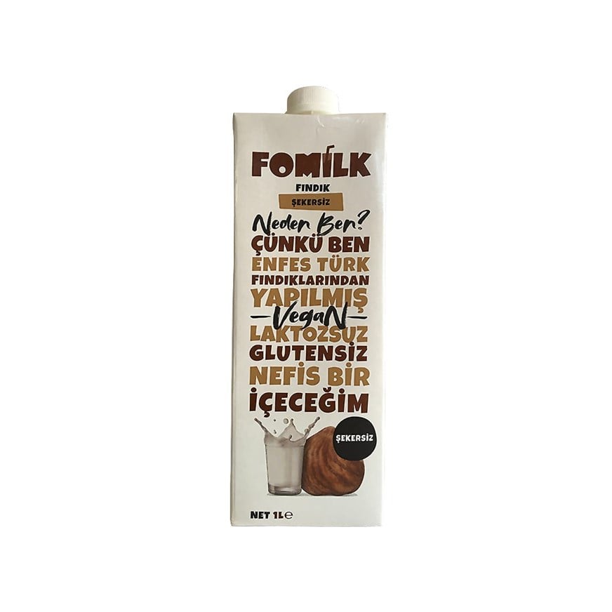 FOMILK FINDIK SÜTÜ ŞEKERSİZ 1 LT