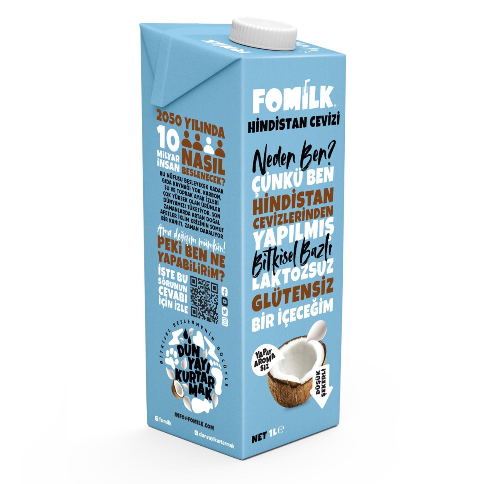 FOMILK HİNDİSTAN CEVİZİ SÜTÜ 1 LT