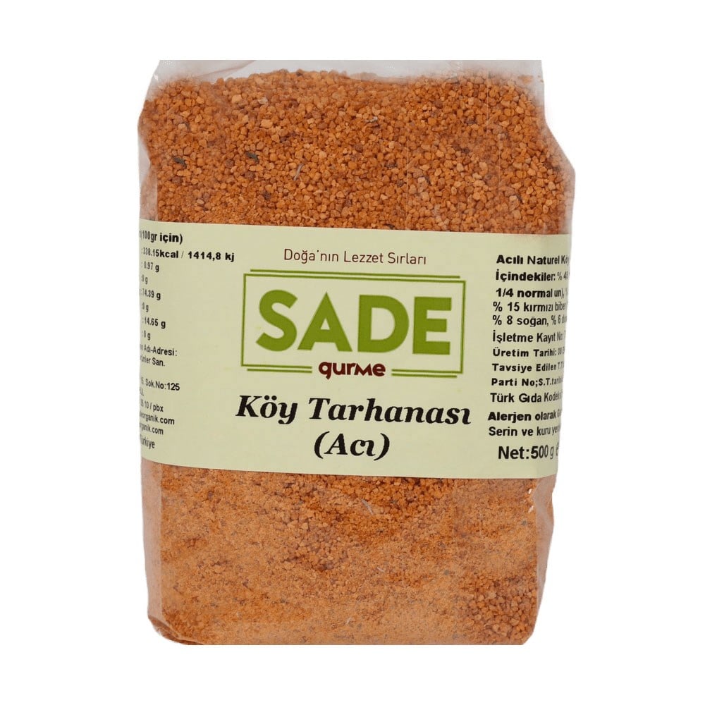 SADE ORGANİK KÖY TARHANASI ACI 500 GR