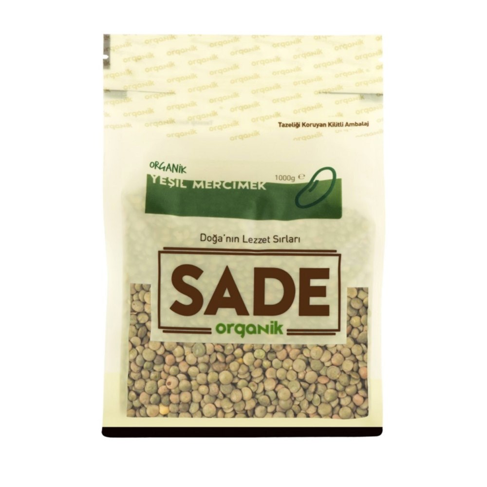 SADE ORGANİK YEŞİL MERCİMEK 1 KG