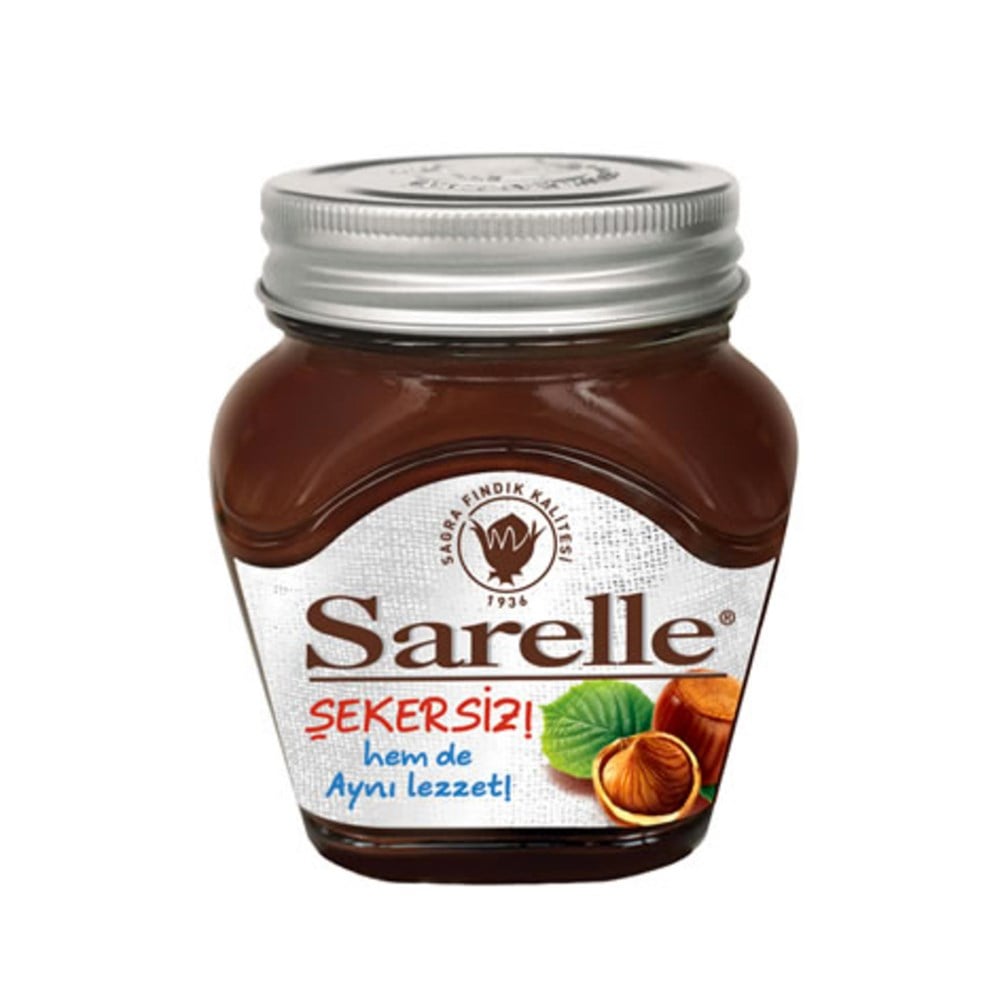 SARELLE ŞEKERSİZ KAKAOLU FINDIK EZMESİ 350 GR