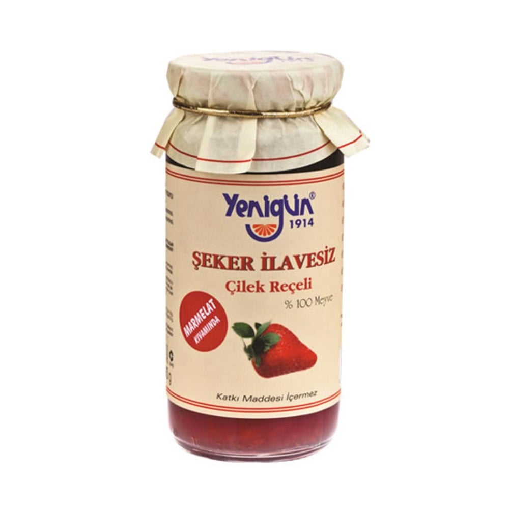 YENİGÜN ŞEKER İLAVESİZ ÇİLEK REÇELİ 290 GR