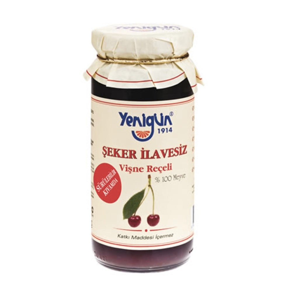 YENİGÜN ŞEKER İLAVESİZ VİŞNE REÇELİ 290 GR
