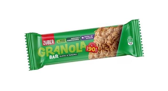 ZUBER GRANOLA BAR ELMALI TARÇINLI 25G