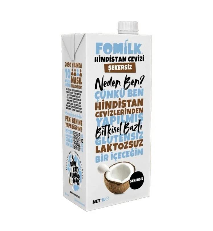FOMILK HİNDİSTAN CEVİZİ SÜTÜ ŞEKERSİZ 1 LT