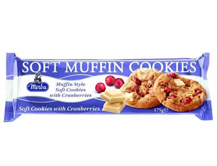 KURABİYE MERBA SOFT MUFFIN CRANBERRIES 175 GR