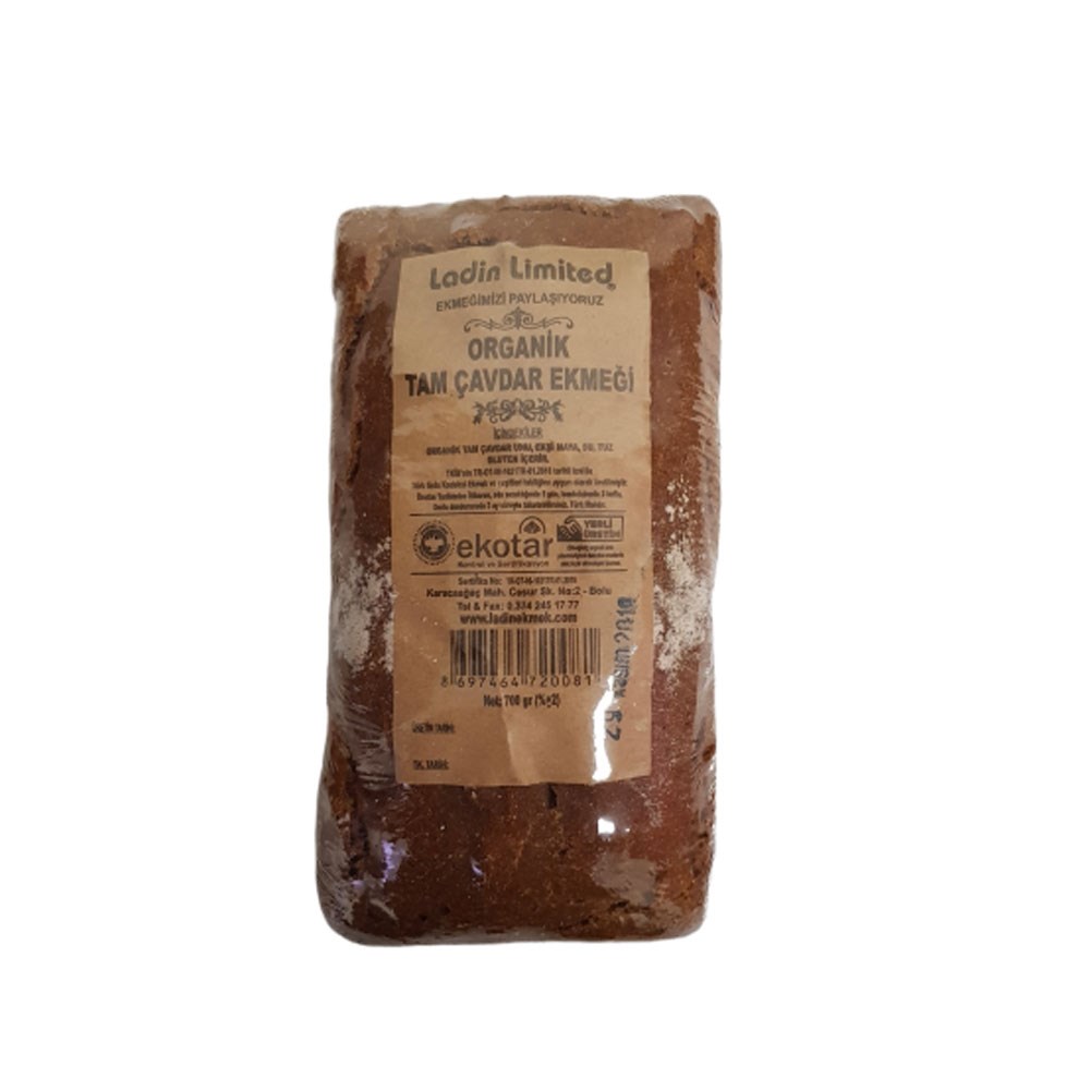 LADİN ORGANİK TAM ÇAVDAR EKMEĞİ 700 GR