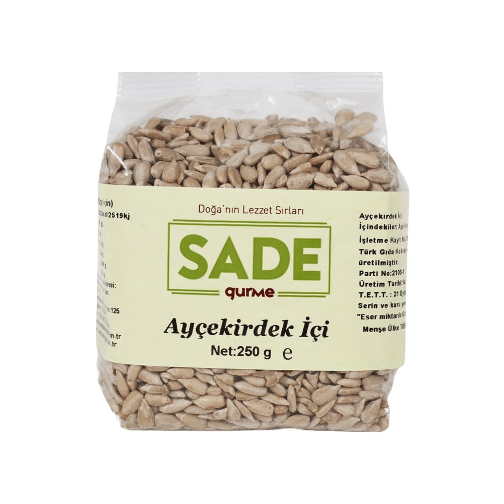 SADE ORGANİK AY ÇEKİRDEK İÇİ 250 GR