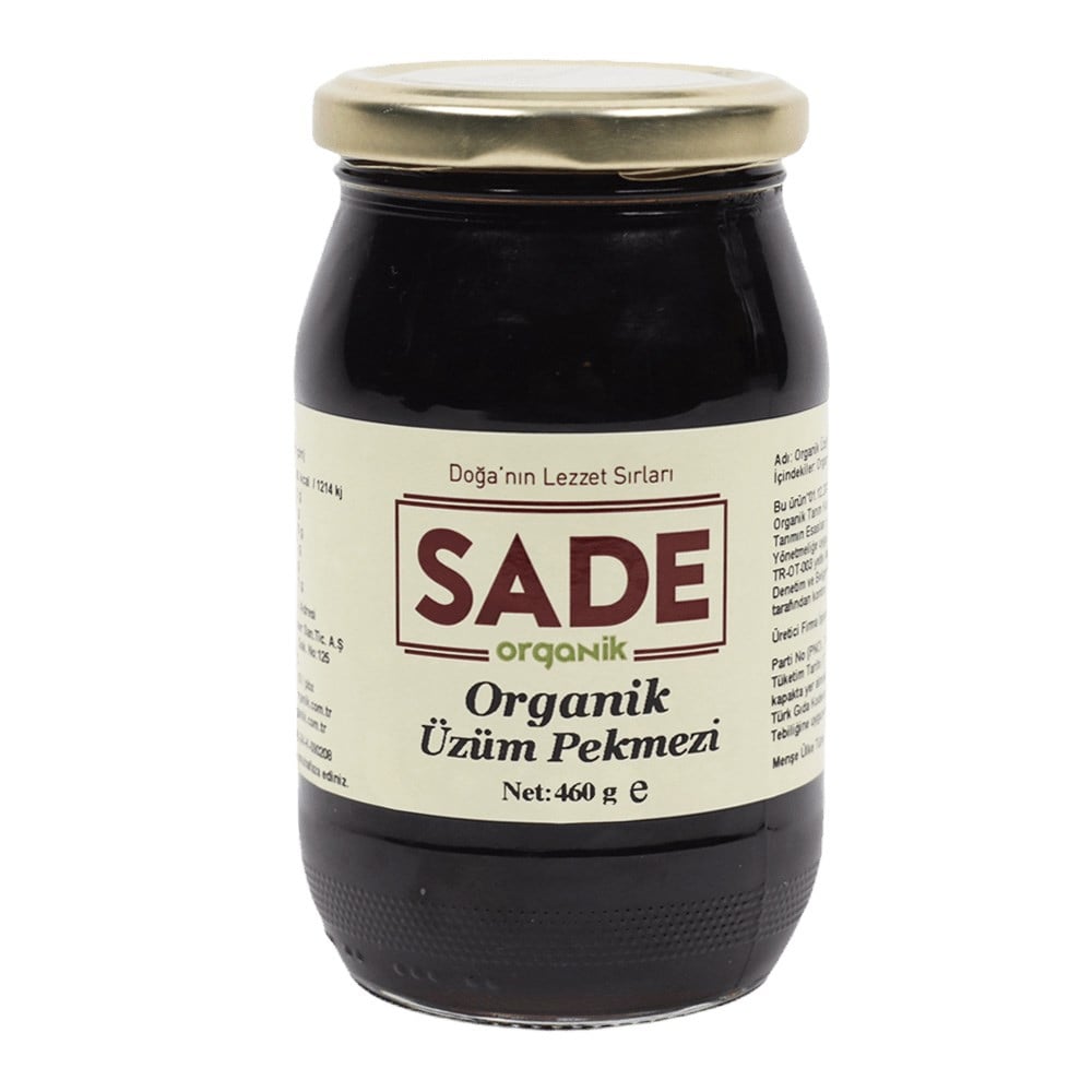 SADE ORGANİK ÜZÜM PEKMEZİ 460 GR