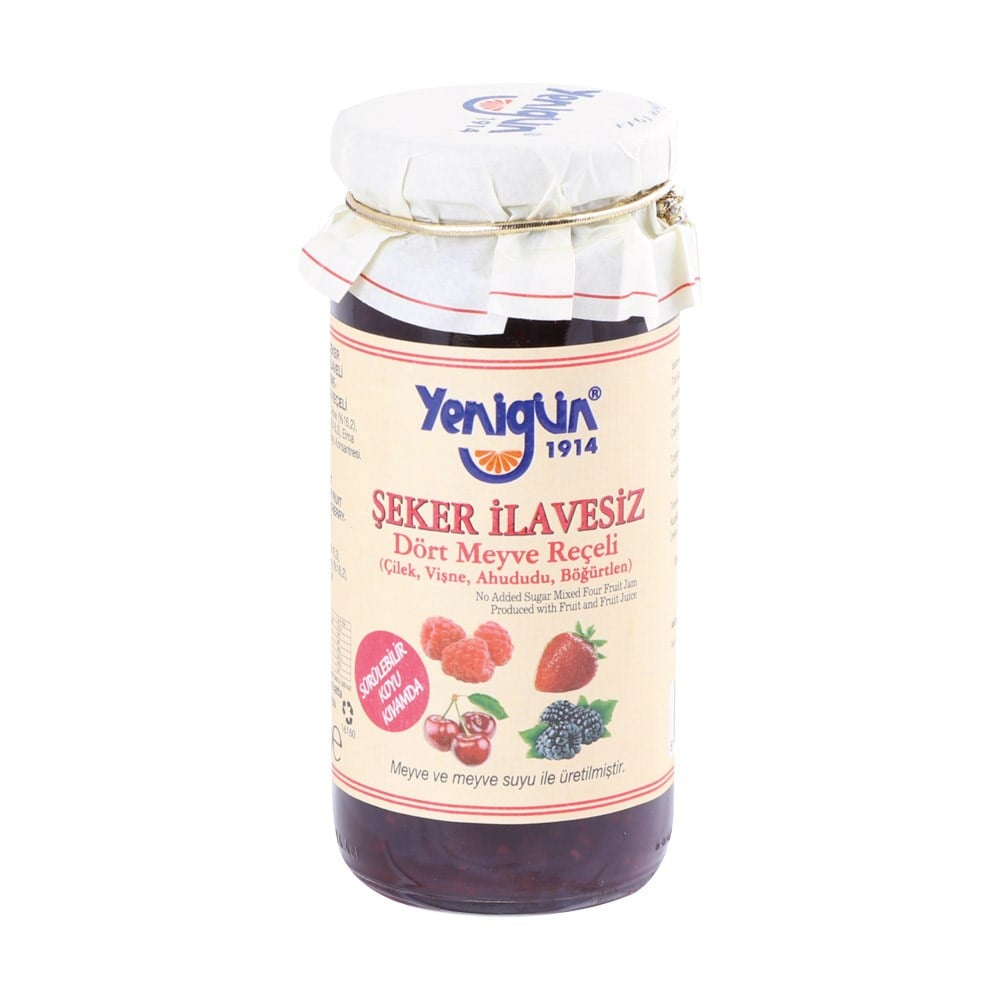 YENİGÜN ŞEKER İLAVESİZ KARIŞIK 4 MEYVE REÇELİ 290 GR