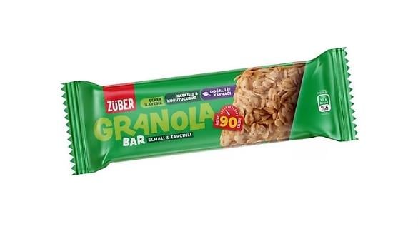 ZUBER GRANOLA BAR ELMALI TARÇINLI 25G