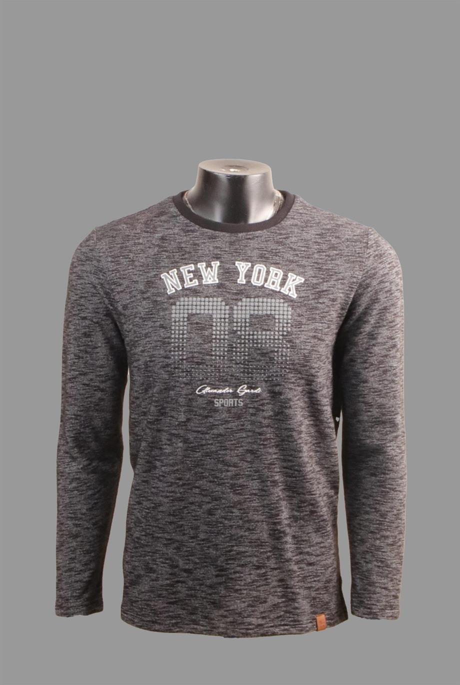 AEXANDERGARDI BASKILI YANI YIRTMAÇLI SWEATSHIRT (E23-75101)