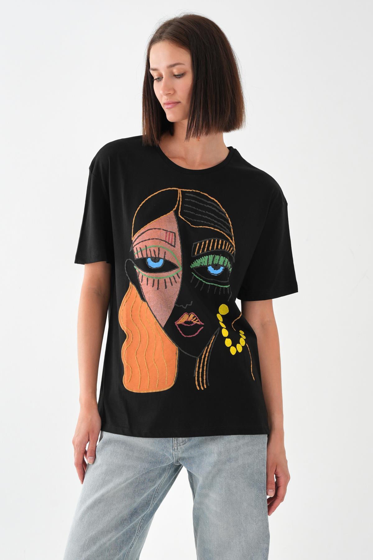 ALEXANDERGARDI Baskılı Basic Kadın T-shirt