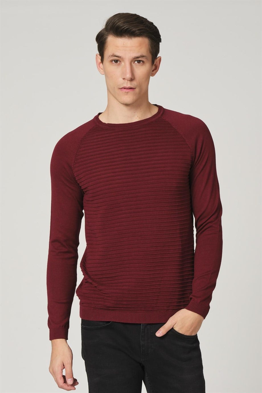 ALEXANDERGARDI BİSİKLET YAKA REGULAR FİT KAZAK (AG504002)