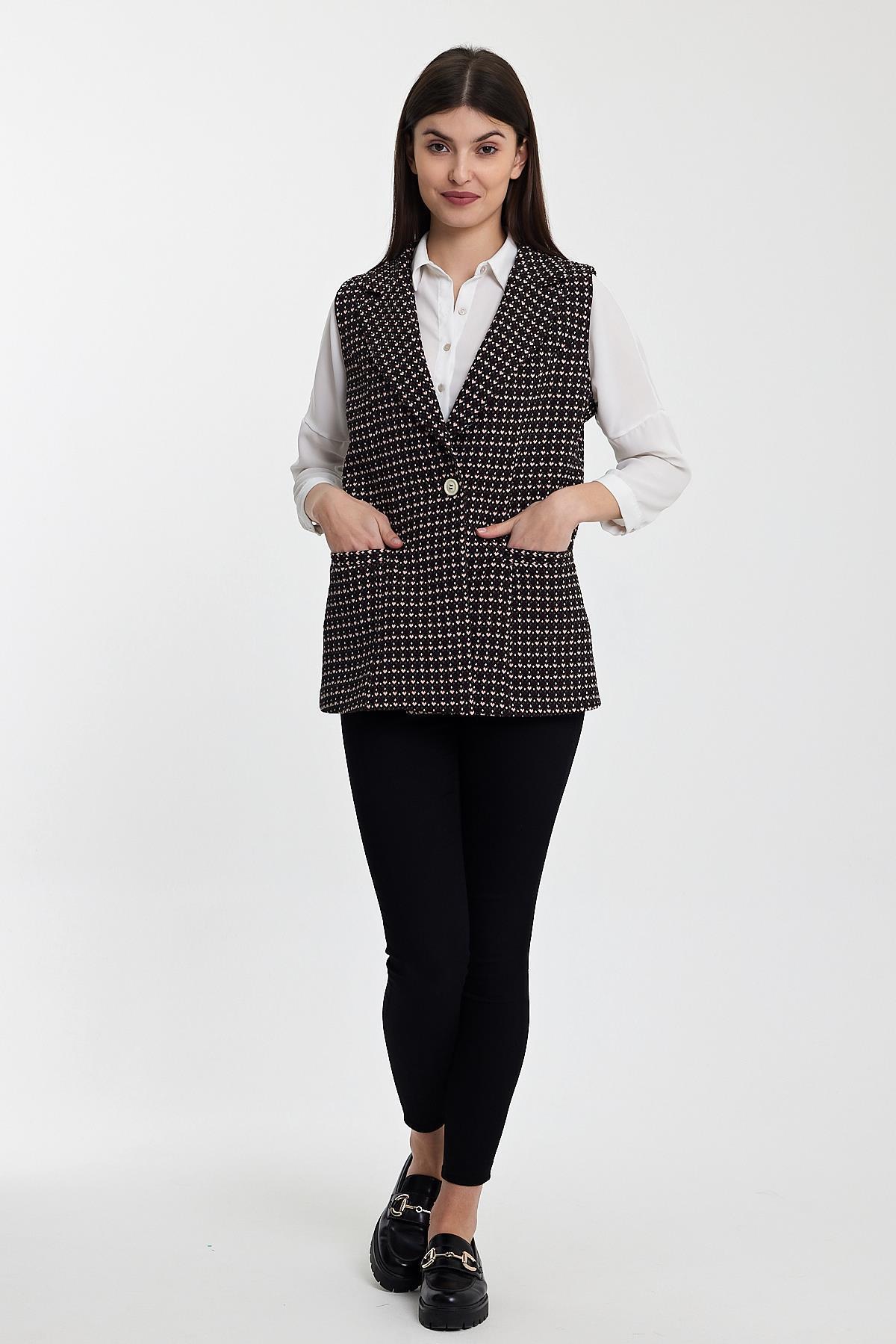 ALEXANDERGARDI CEPLİ KOLSUZ BLAZER CEKET (B24-36204)