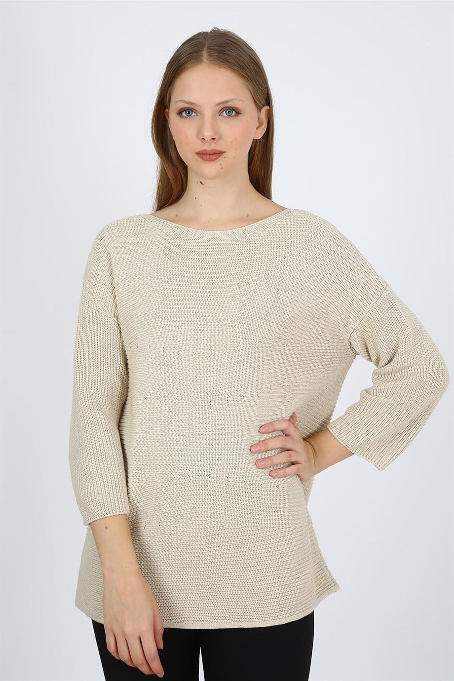 ALEXANDERGARDI GENİŞ YAKA ÖRME KAZAK (320747KZK)