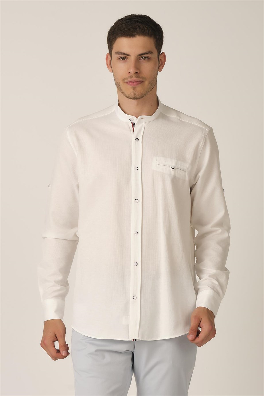 ALEXANDERGARDI KATLANABİLİR KOL REGULAR FİT GÖMLEK (E21-3250)