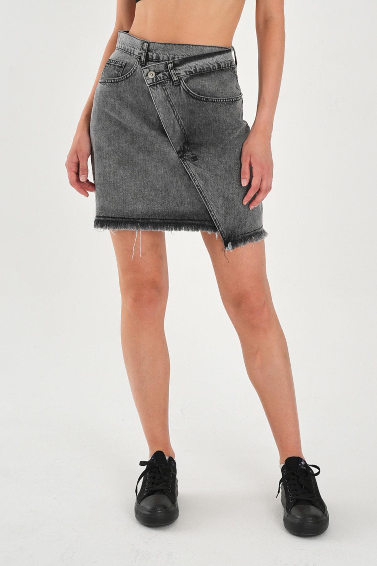 ALEXANDERGARDI Özel Koleksiyon Düğmeli Denim Etek