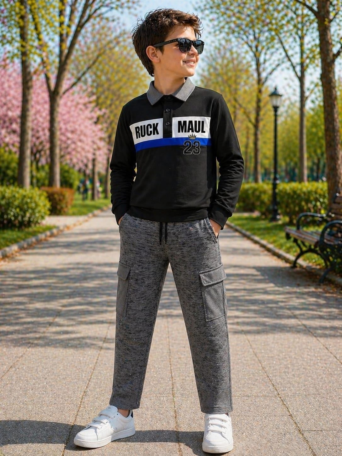 ALEXANDERGARDI Polo Yaka Çocuk Sweatshirt