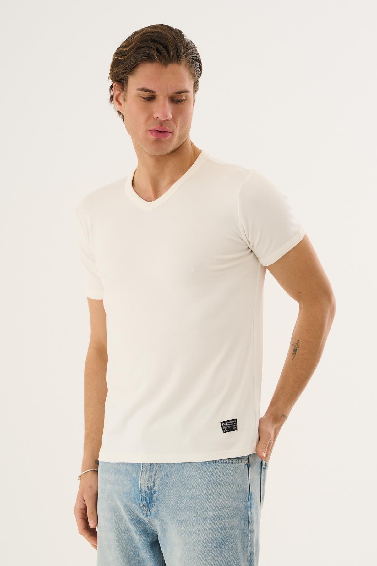 ALEXANDERGARDI V YAKA BASIC T-SHIRT