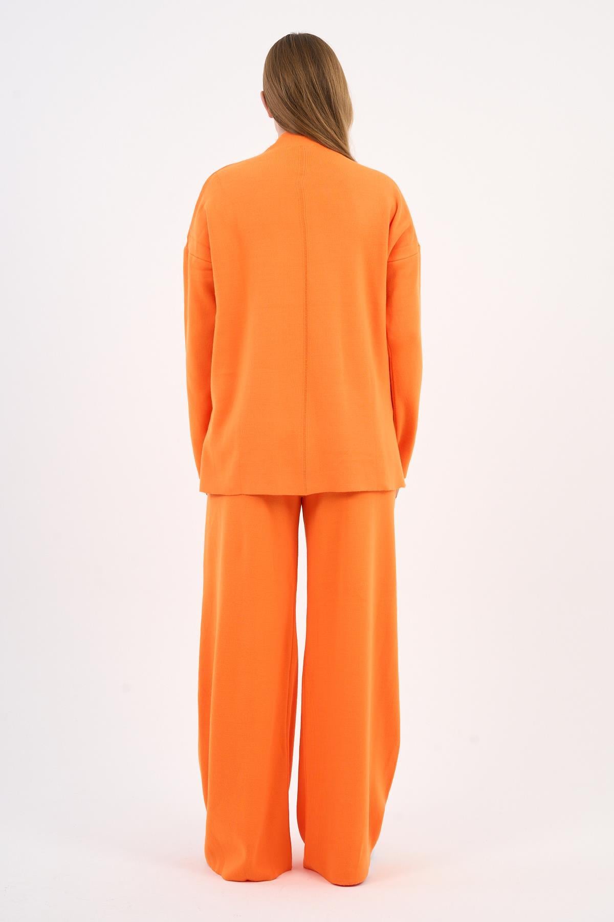Beli Lastikli Geniş Paça Triko Pantolon (A90944-S-ALT)