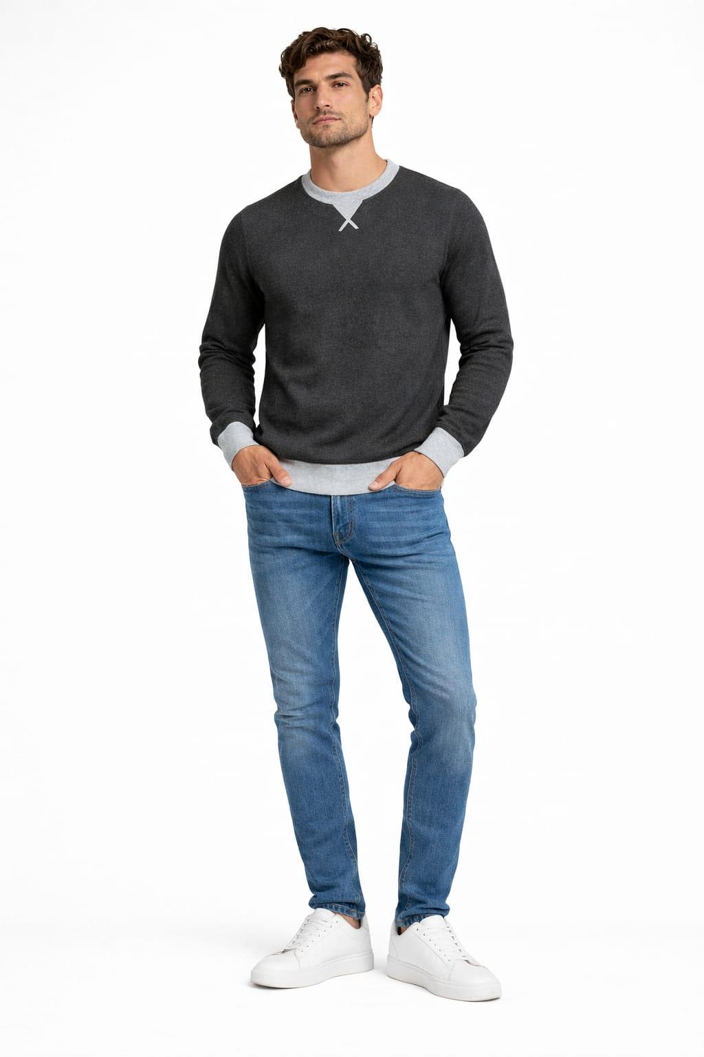 Bisiklet Yaka Basic Sweatshirt(unx-145901)