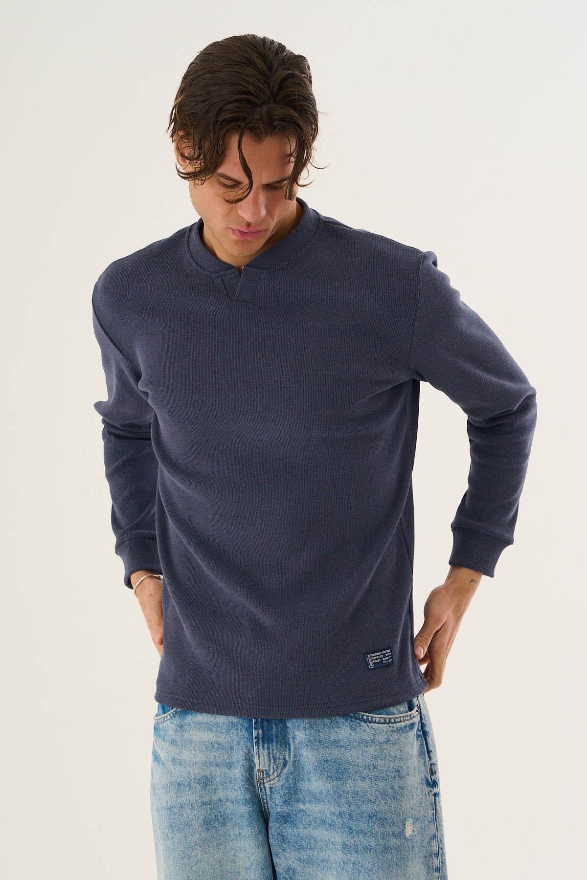 Fitilli Uzun Kollu Sweatshirt