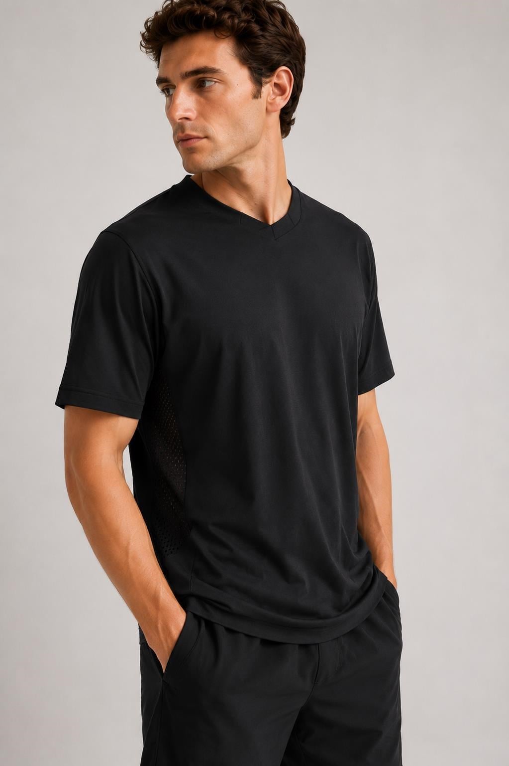 Nefes Alan File Detaylı Spor T-shirt