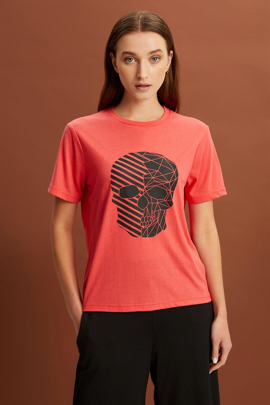 ALEXANDERGARDI BASKILI BASİC T-SHİRT (B22-385A) 