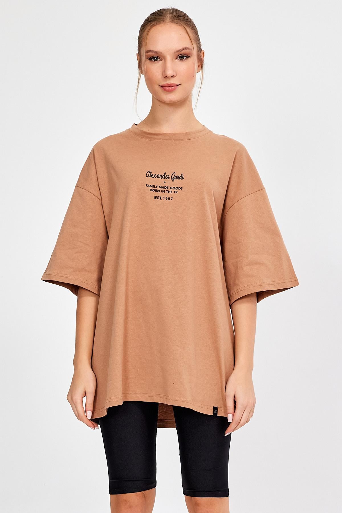 ALEXANDERGARDI BASKILI OVERSİZE T-SHİRT (E23-0046 01)