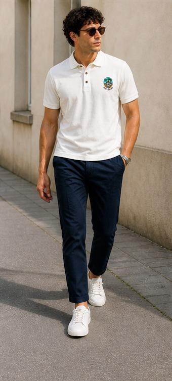 ALEXANDERGARDI Baskılı Polo Yaka T-Shirt