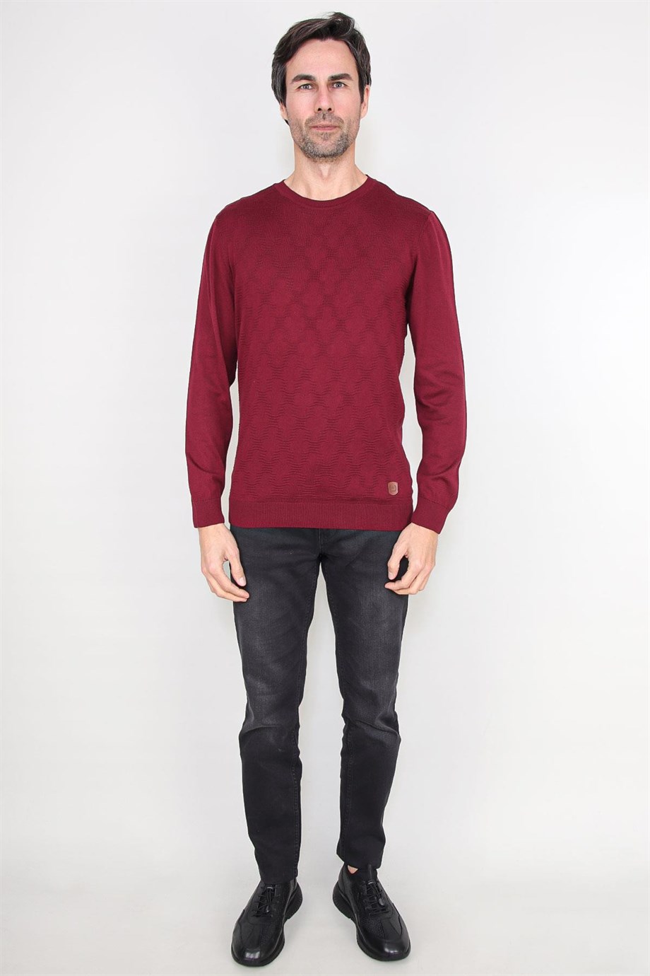 ALEXANDERGARDI BİSİKLET YAKA JAKARLİ KAZAK (E20-511402)