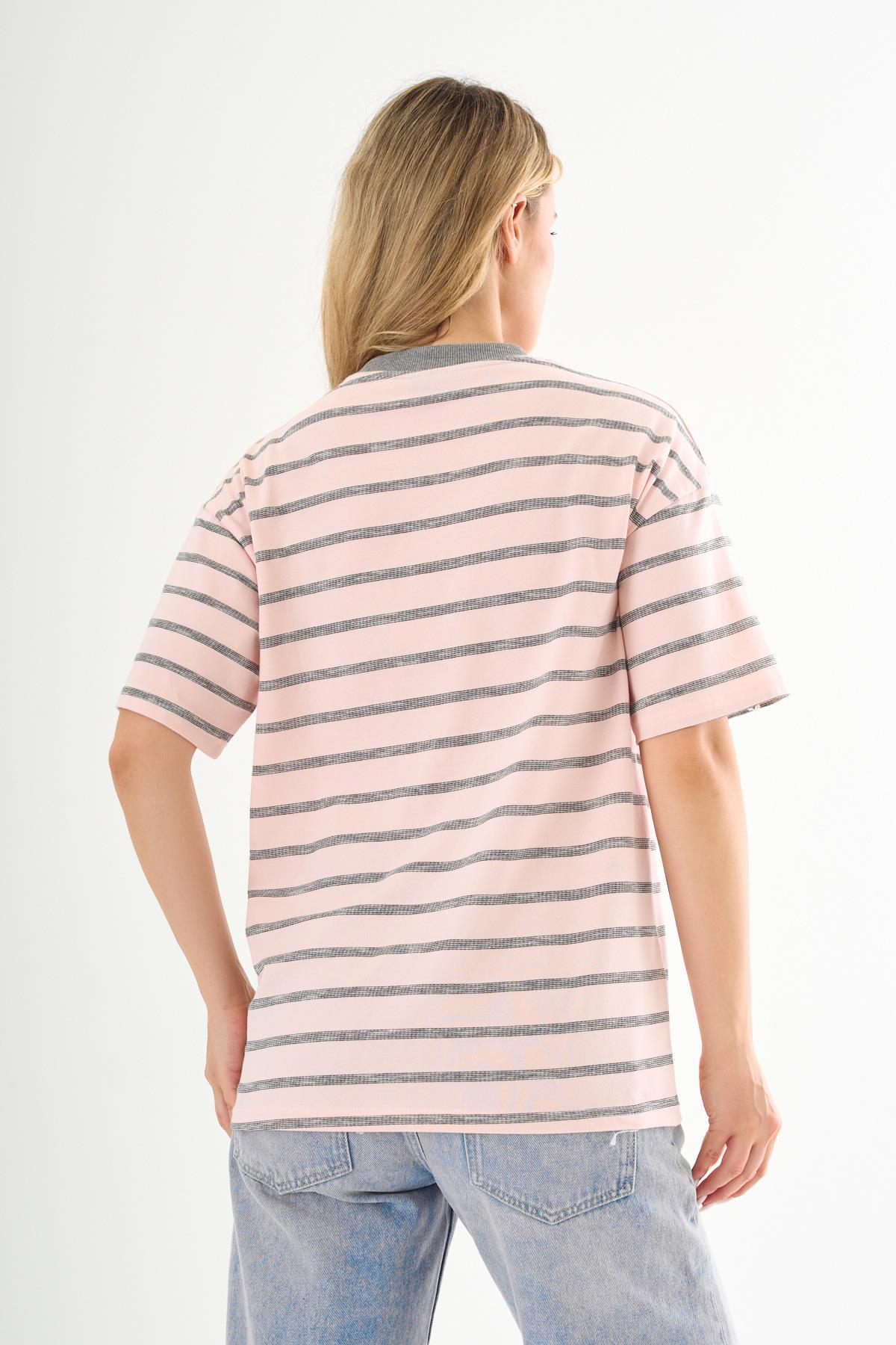 ALEXANDERGARDI Cep Detaylı Çizgili T-shirt